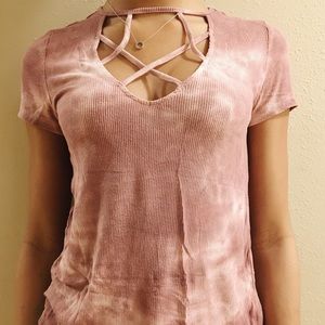 AMERICAN EAGLE SOFT&SEXY ACID WASH TOP